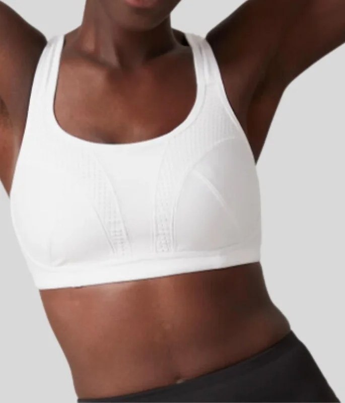 White Ultimate Support Sports Bra