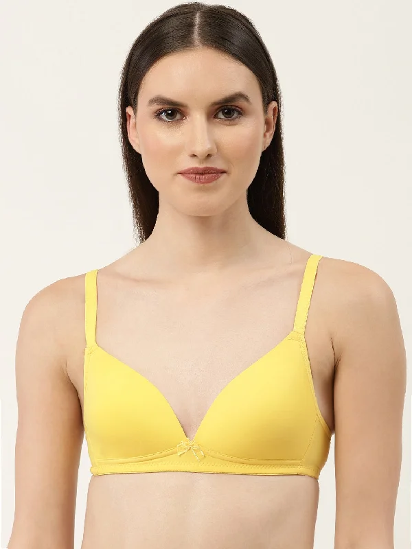 Women's Solid Lightly Padded Plunge Bra | BRA-8002-1 |