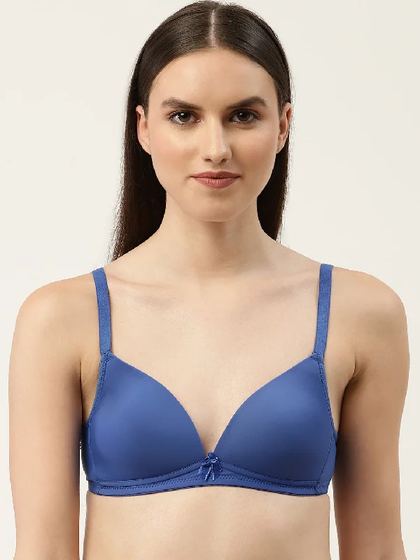 Women's Solid Lightly Padded Plunge Bra | BRA-8003-1 |