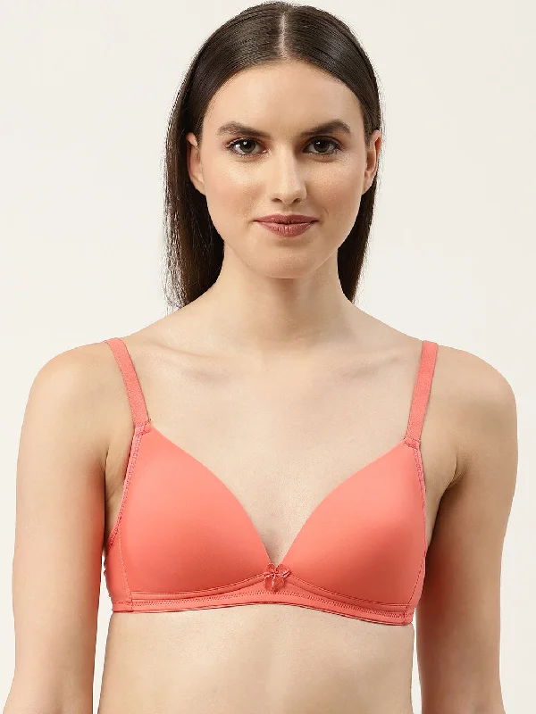 Women's Solid Lightly Padded Plunge Bra | BRA-8009-1 |