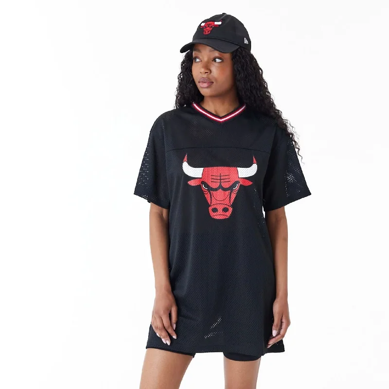 Chicago Bulls Women NBA Black Mesh Dress