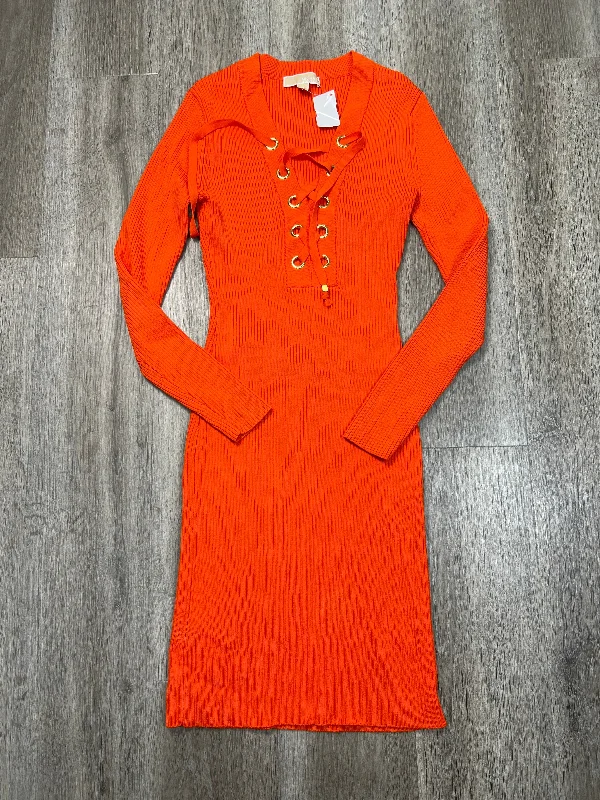 Dress Casual Short By Michael By Michael Kors In Orange, Size: M