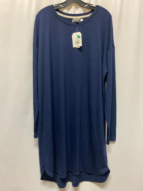 Dress Sweater By Wonderly In Blue, Size: Xl