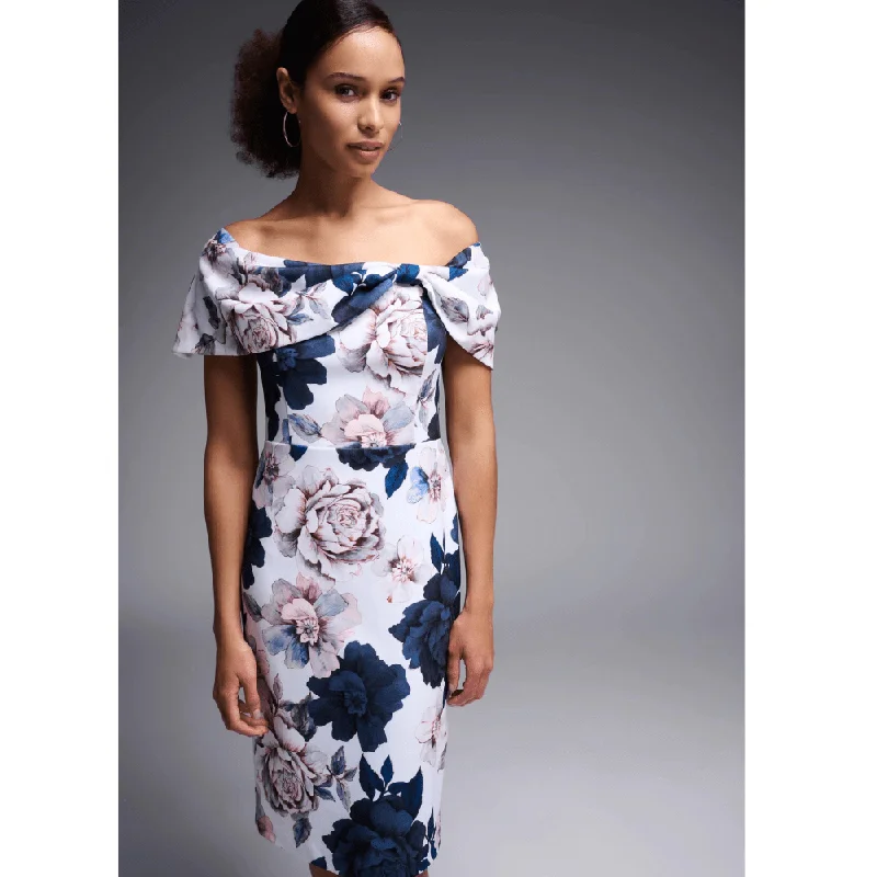 Joseph Ribkoff Off Shoulder Floral Dress - 231745