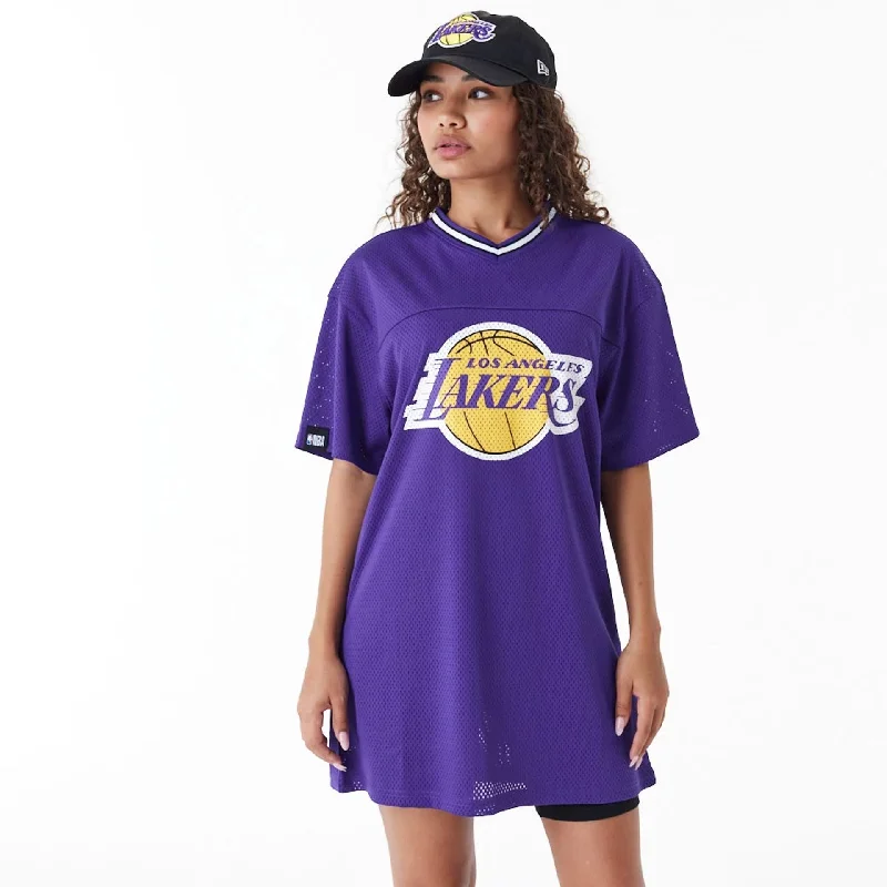 LA Lakers Womens NBA Purple Mesh Dress