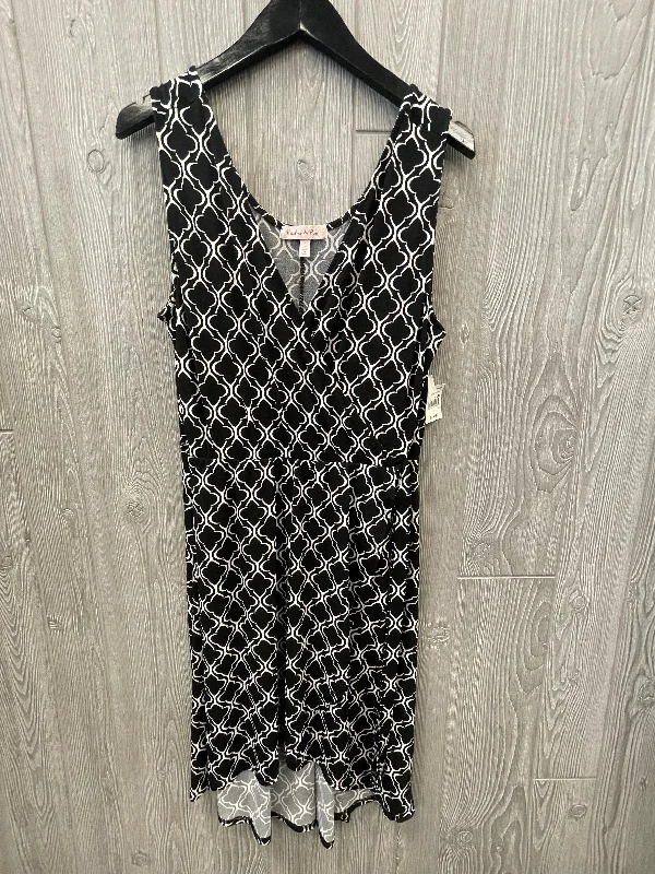 Black Dress Casual Midi Clothes Mentor, Size L