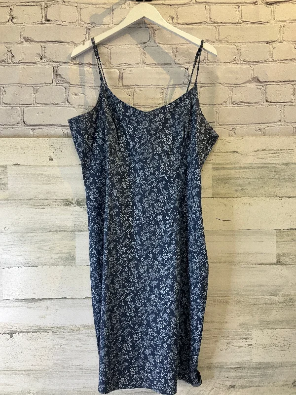 Blue Dress Casual Midi Old Navy, Size Xl