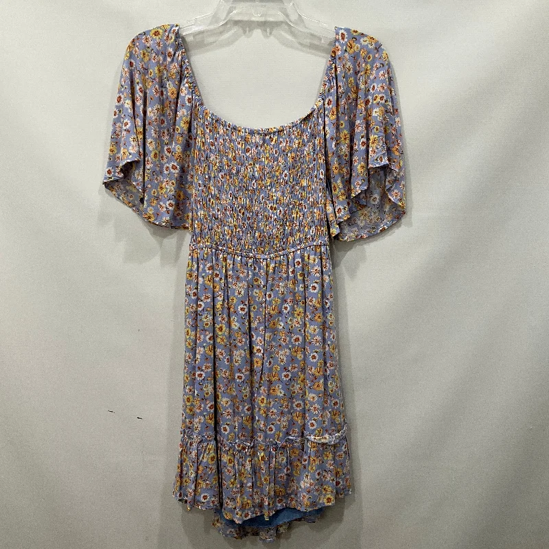 Floral Print Dress Casual Midi Clothes Mentor, Size M