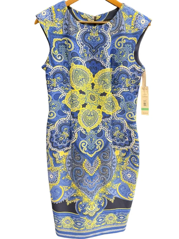 Paisley Print Dress Casual Midi Madison, Size M