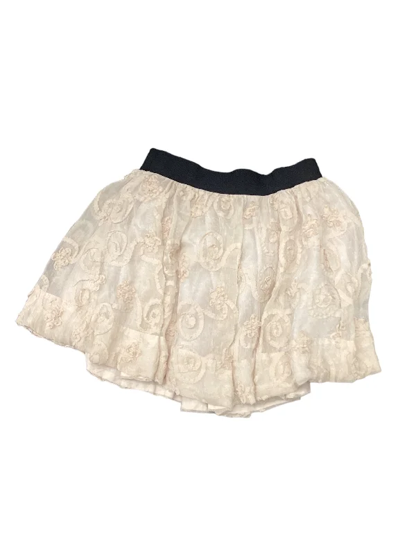 Cream Skirt Mini & Short Clothes Mentor, Size L