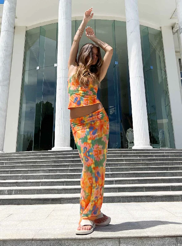 Hillcrest Floral Maxi Skirt Multi