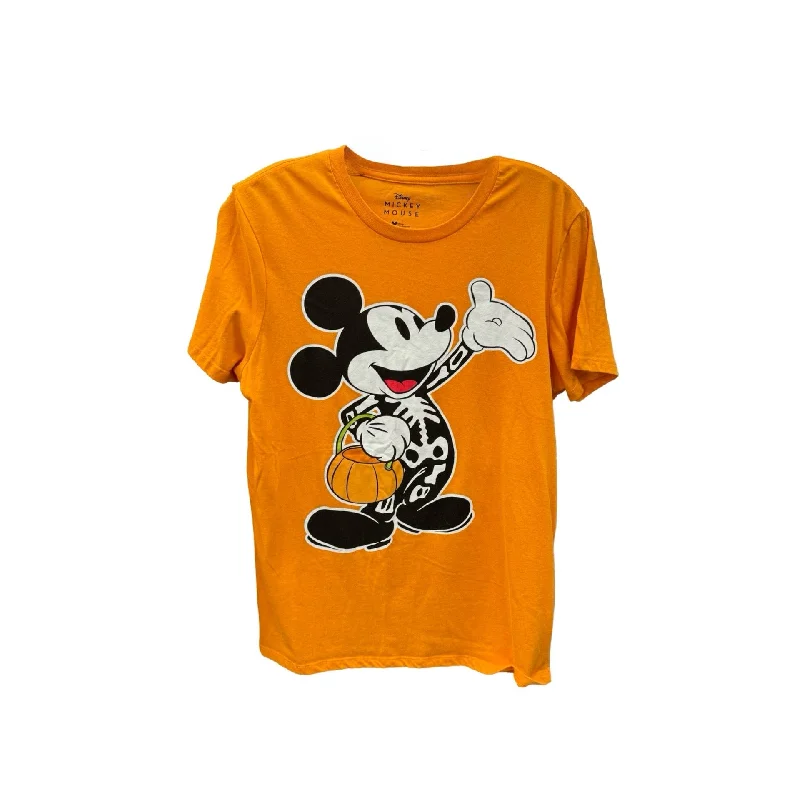 Top Short Sleeve By Disney Store In Orange, Size: M