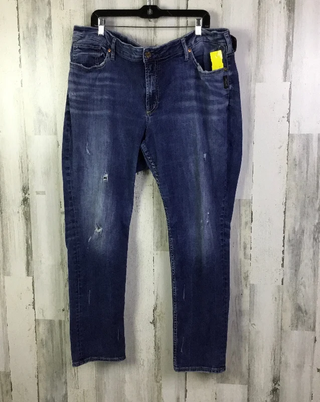 Jeans Boyfriend By Silver In Blue Denim, Size: 24