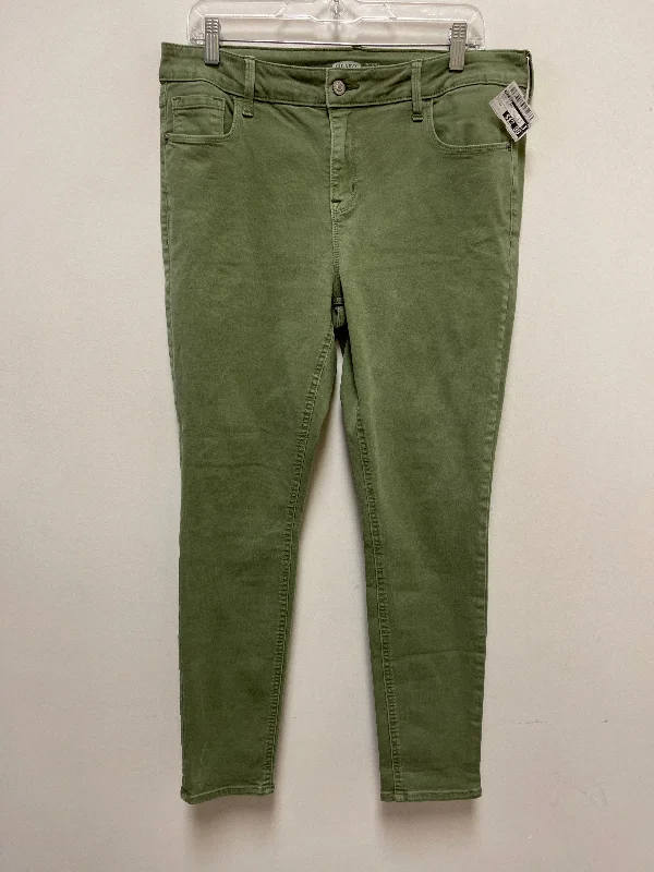 Jeans Skinny By Old Navy In Green Denim, Size: 14