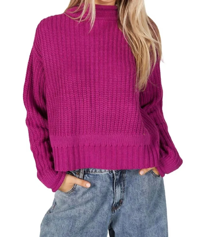 Sipping Sangria Sweater In Magenta