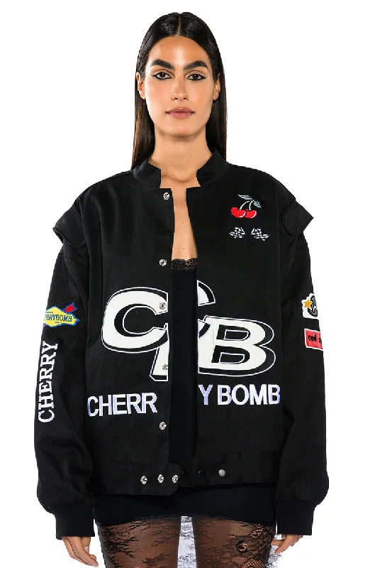 CHERRY BOMB OVERSIZED RACER BOMBER