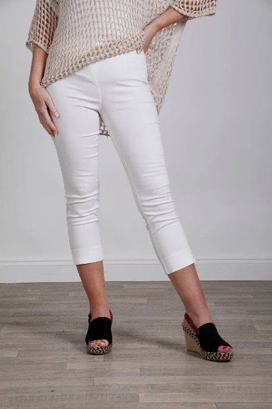 Cropped Stretch Trouser Off-White