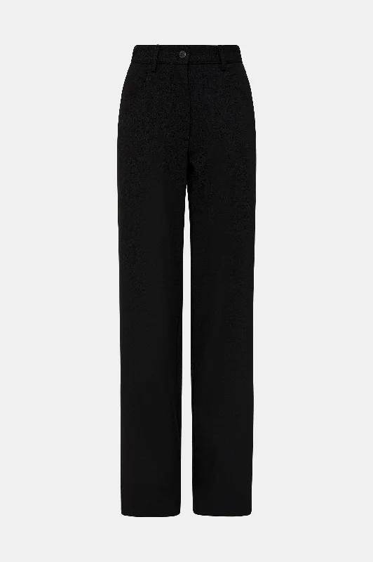 Relaxed Crepe Pant in Black